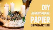 Adventskranz aus Wabenpapier