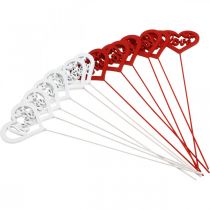 Artikel Blumenstecker Herz Rot Holz Dekostecker Love 7cm 12St