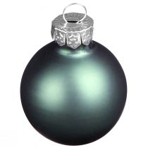 Artikel Christbaumkugeln aus Glas Grün Perlmuttgrau Ø5cm 24 St