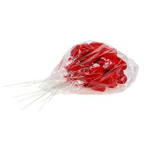 Artikel Deko-Herzen beflockt 6cm Rot 18 St