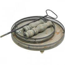 Artikel Deko Etagere Holz Pflanzen Etagere Vintage H47cm Ø34cm