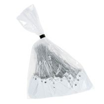 Artikel Weiße Hängeetiketten 18x60mm mit Metalldraht, Wetterfest, Ideal für Floristik und Geschenkbeschriftung, 250 Stück