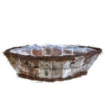 Artikel Pflanzschale Oval Jardiniere Birkenrinde Reben 36x13x12cm
