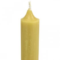 Artikel Rustic Kerzen Hohe Stabkerzen durchgefärbt Gelb 350/28mm 4St