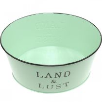 Artikel Blumenschale rund Pflanzkübel Mint Übertopf Metall 25×10cm