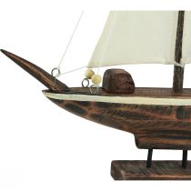 Artikel Segelboot Deko Schiff Pinienholz Braun 32×5×41cm