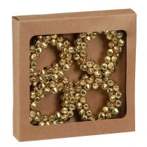Artikel Serviettenringe Gold Glöckchen aus Metall Ø5cm 8 St