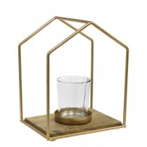 Artikel Windlicht Haus Metall Deko Teelicht Kerzenglas 20×16×26cm