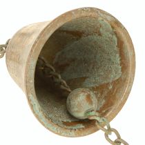 Artikel Vintage Windspiel Metall Deko mit Schirm und Glocke 70cm