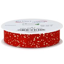 Artikel Weihnachtsband mit goldenen Sprenkeln Band Rot 25mm 20m