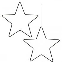 Offener Stern aus Kunststoff in der Farbe Schwarz