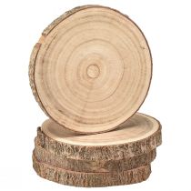 Artikel Baumscheibe Paulownia Holz Deko Natur Ø17-21cm 4St