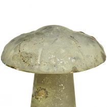 Artikel Deko Pilz Metall Herbst Grün Rost Vintage 30cmx50cm