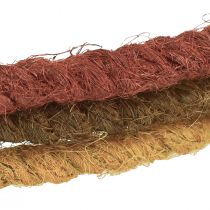 Artikel Dekoring farbig Ring Jute Loop Gelb Ocker Braun Ø20cm 9St