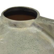 Artikel Dekovase Vase Keramik Antik Optik Bronze Grau 30×20×24cm