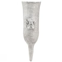 Grabvase Polyresin Engel Motiv Vase zum Stecken H29cm