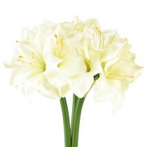 Künstlicher Ritterstern wie echt Kunstblumen Weiß Amaryllis 40cm 3St