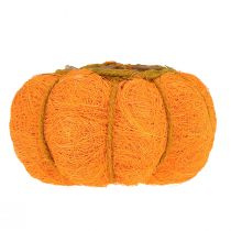 Artikel Kürbis Pflanztopf Orange/Gelbgrün aus Sisal Ø15cm H9cm