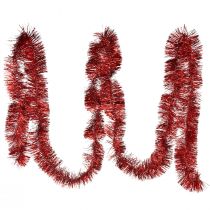 Artikel Festliche Rote Lametta-Girlande 270cm – Glänzend und lebendig, Perfekt für Weihnachts- und Feiertagsdekorationen