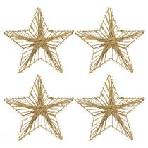 Artikel Stern mit Jute gewickelt Weihnachtsdeko rustikal 20cm 4St