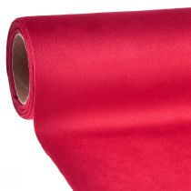 Artikel Samt Tischläufer Rot, Glänzender Dekostoff, 28×270cm - Tischband für Festliche Dekoration