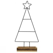 Artikel Weihnachtsbaum aus Metall mit Stern und Tablett – 25x18x66 cm – Moderne Festtagsdekoration