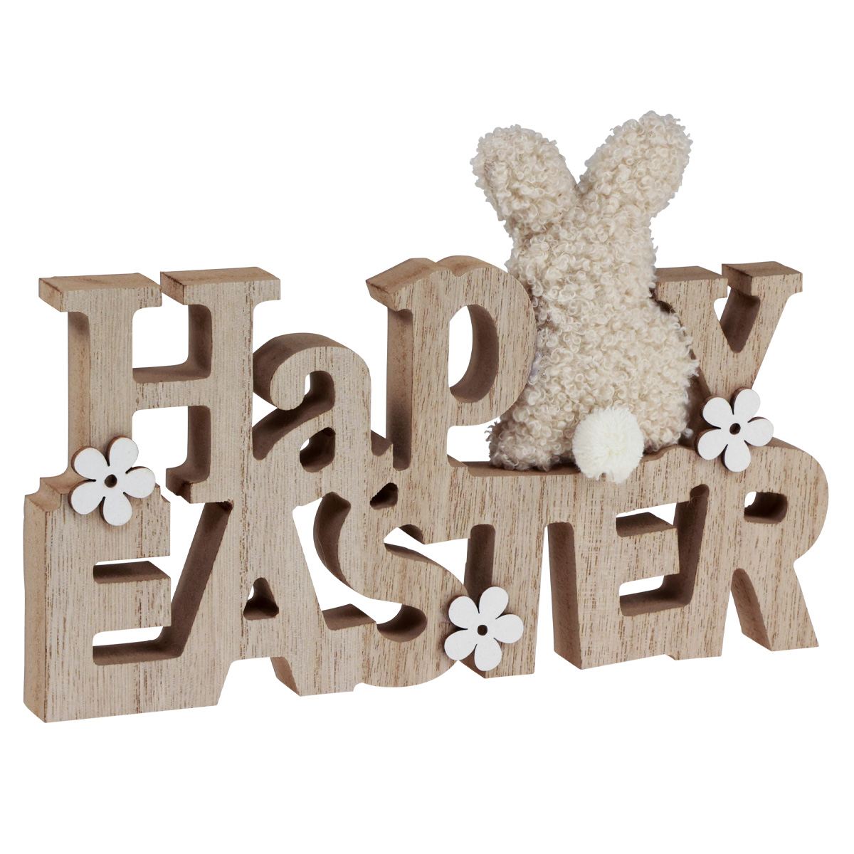 Floristik24.de Osterdeko „Happy Easter“ Holzdeko 24cm-805186 Regal für Ostern