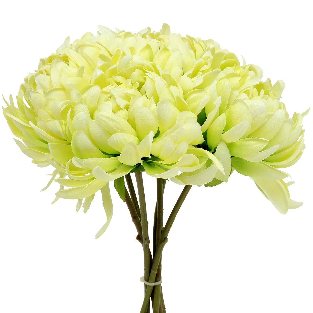 Floristik24.de Strauß aus künstlich Chrysanthemen Gelb Creme, 28cm 6St-87549