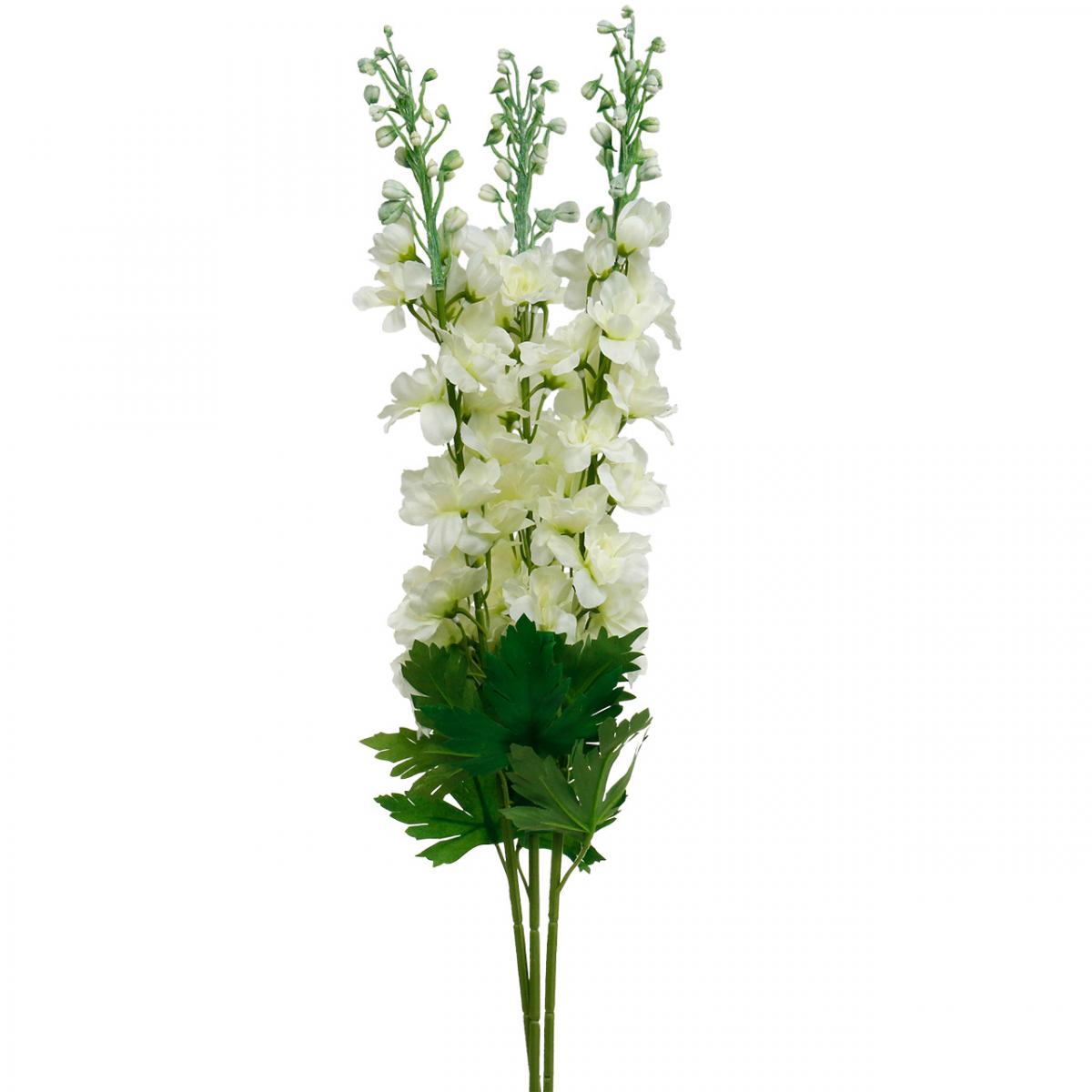 Floristik24.de Delphinium Weiß Seidenblumen Künstlicher Rittersporn 3St-63250 Kunstblumen