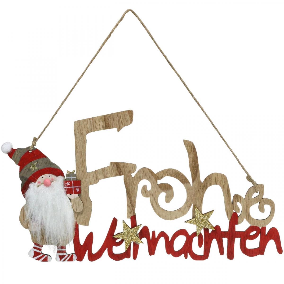 Floristik24.de Holz Schriftzug Fensterdeko Frohe 2St Wichtel -06634 Weihnachten