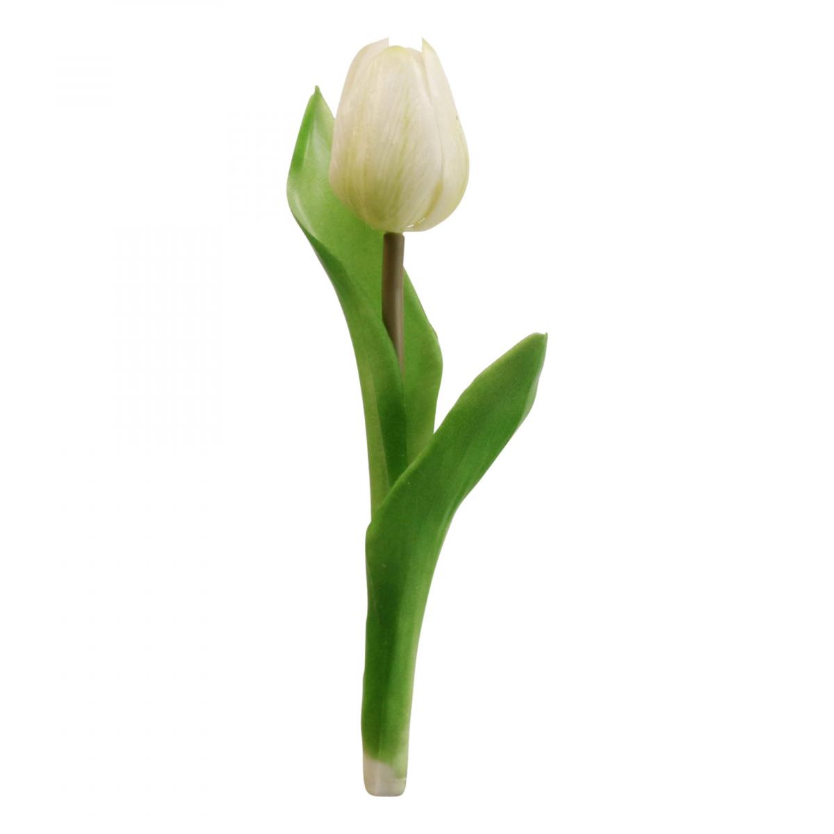 Floristik24.de Kunstblume Tulpe Touch Weiß H21cm-07720 Real Frühlingsblume