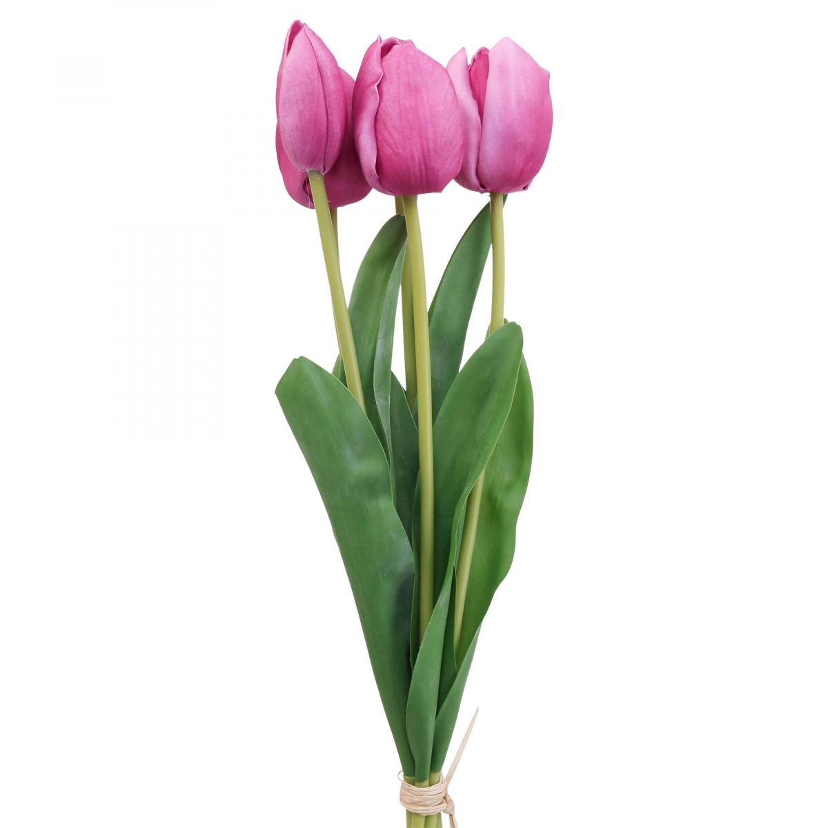 Floristik24.de Kunstblumen 5er-Bund-07724 Pink, L48cm Tulpe Frühlingsblume