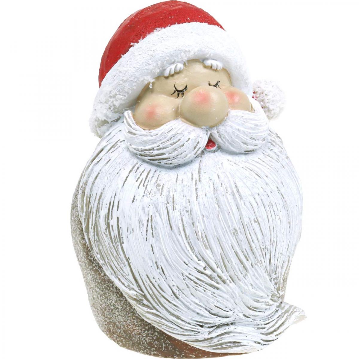 Floristik24.de Weihnachtsmann Figur 15cm-06075 Polyresin Rot, Weiß Santa Claus