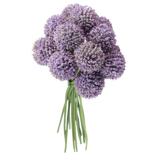 Artikel Kunstblumen Kugelblume Allium künstlich Violett 25cm 12St