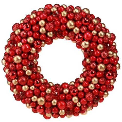 Artikel Adventskranz Rot Gold Kugelkranz Weihnachten Ø33cm