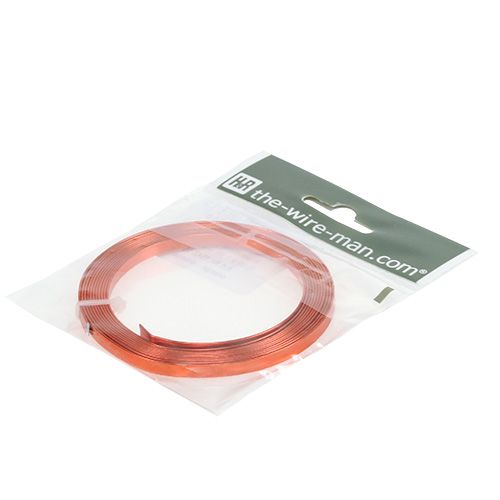 Artikel Aluminium Flachdraht Orange 5mm x 1mm 2,5m