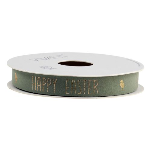 Artikel Samtband Band Happy Easter Dekoband Mint 15mm 5m