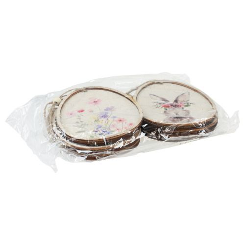 Artikel Blumenbild Hase im Ei Ostereier Deko Holz 9,5×12cm 6 St