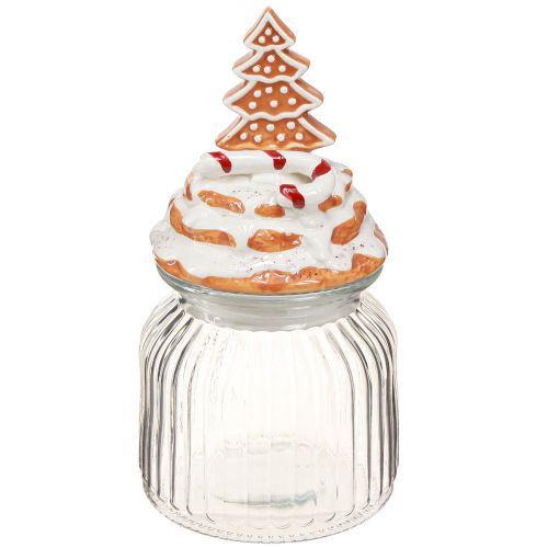 Artikel Bonboniere Glas Weihnachten, Keksglas Tanne Ø11cm H21cm