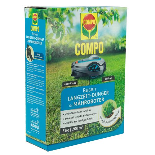 Floristik24 Compo Rasen Langzeit-Dünger für Mähroboter Rasendünger 5kg