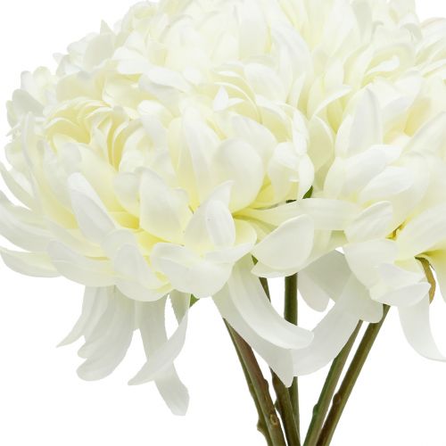 Floristik24.de Deko Chrysantheme Strauß Weiß 6St-87553 28cm
