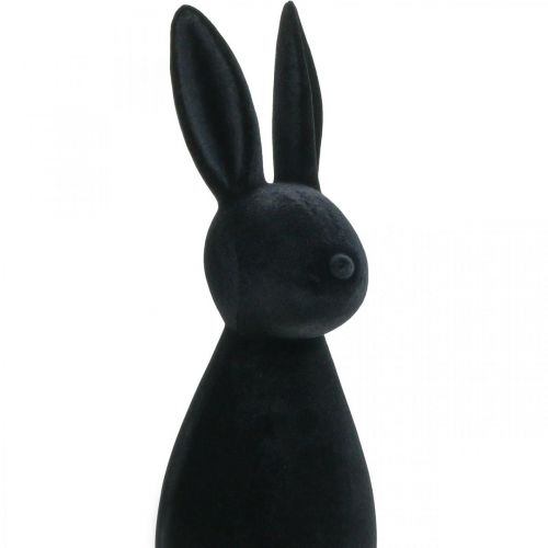 Artikel Deko Hase Schwarz Deko-Osterhase Beflockt H47cm