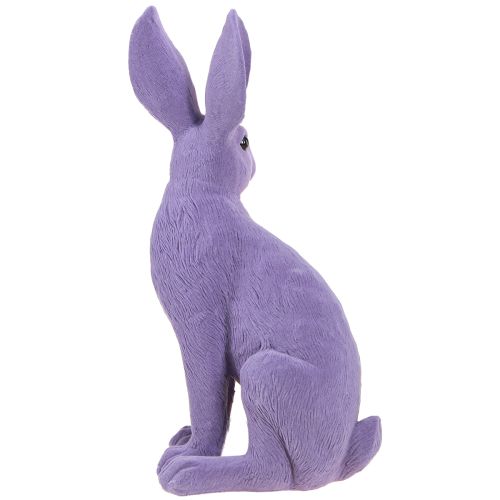 Artikel Deko Hase Flieder Osterhase sitzend beflockt 16×13×35cm