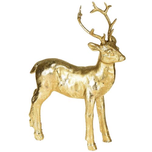 Artikel Deko Hirsch stehend Rentier Figur Gold 10,5×4,5×16cm 2 St