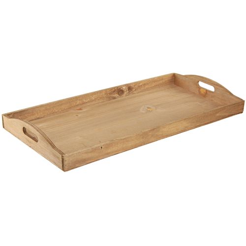 Deko Holz Tablett länglich FSC in Natur 58cmx28cmx6cm