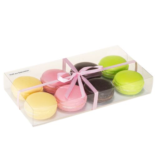 Artikel Deko Macaron Baisergebäck künstlich bunt 5cm 8St Makrone Patisserie Dekoration