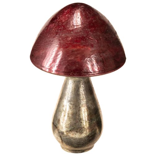 Artikel Deko Pilz Rot Groß Glas Herbstdekoration Ø14cm H23cm