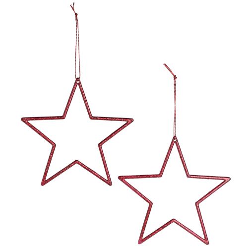 Artikel Deko Stern Rot Christbaumschmuck Glitter Ø12cm 12 St