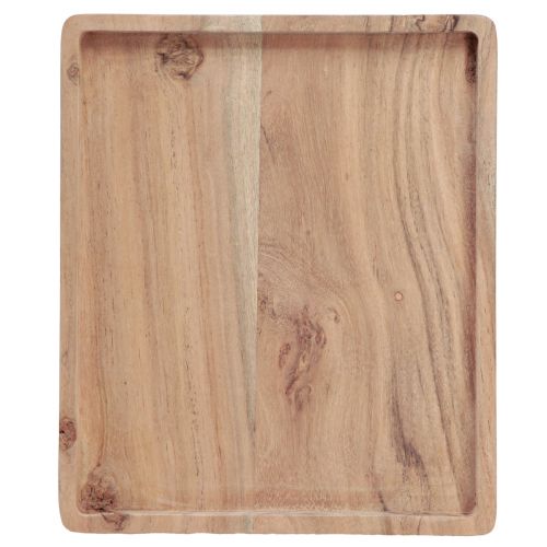 Artikel Deko Tablett Akazienholz Holztablett rechteckig Natur 30×25cm