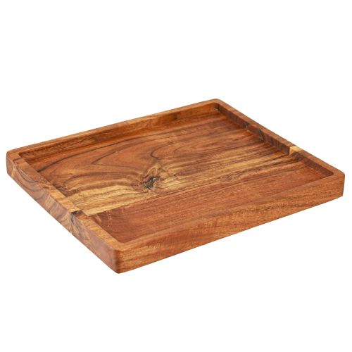 Floristik24 Deko Tablett Serviertablett Holz Akazie Geölt 30x25cm